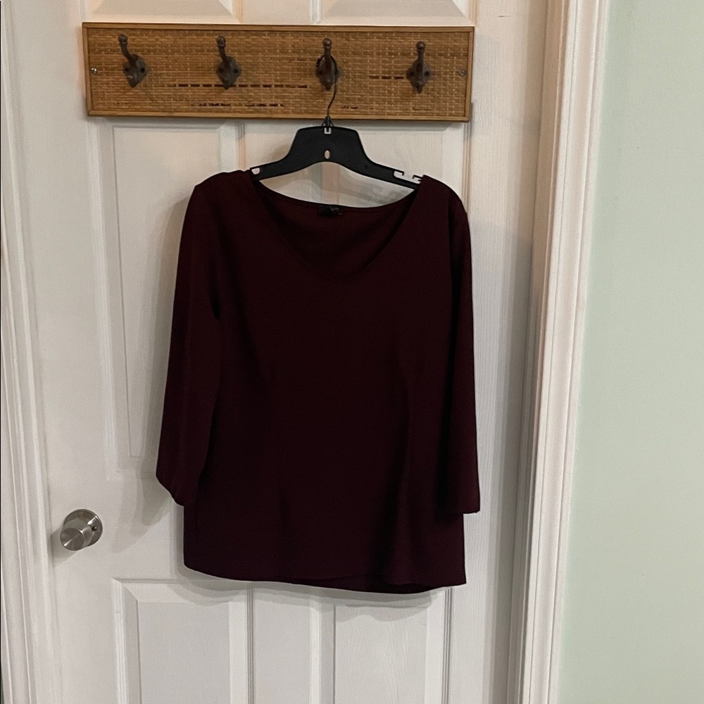 Ann Taylor Deep Burgundy Blouse